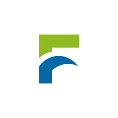 F letter initial logo design vector template