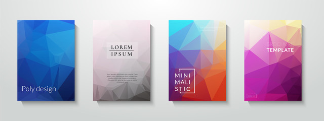 Fototapeta premium Colorful polygonal abstract background. Low poly gradient design. Eps10 brochure template