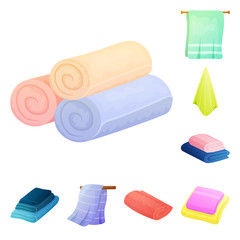 Vector design of kitchen and beach symbol. Collection of kitchen and hygiene stock symbol for web.