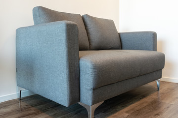 A grey sofa bed