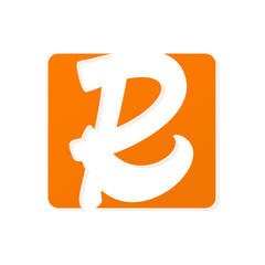 Creative R letter vector sign design. Character symbols. Icon design for website