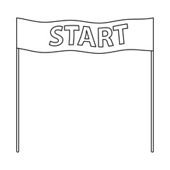 Vector design of exercise and sprinter sign. Set of exercise and marathon vector icon for stock.