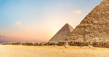Fototapeta na wymiar Pyramids in the desert