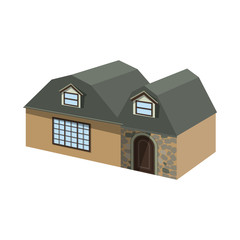 Vector illustration of house and residential sign. Collection of house and rural stock vector illustration.