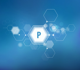 Phosphorus. Abstract template