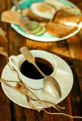omelet vegetables coffee