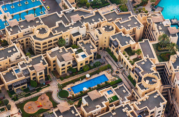 Fototapeta premium Dubai downtown streets and residential buildings