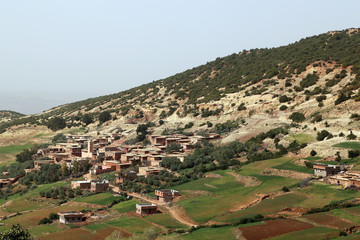 Obraz premium Mountain landscape on the road from Marrakesh to Ouarzazate.