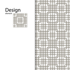 Fototapeta premium Traditional Arabic seamless geometric pattern for your design, laser cutting, stamping on leather, cardboard, paper. Interior design, graphic design. Drawing for sandblasting glass. Printing on fabric