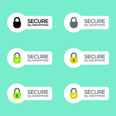 ssl certificate bar/ button with lock