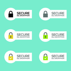 ssl certificate bar/ button with lock