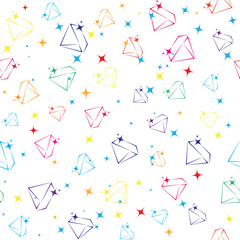 Vector pattern with diamonds. Seamless pattern can be used for pattern fills, web,surface textures and fabrics.