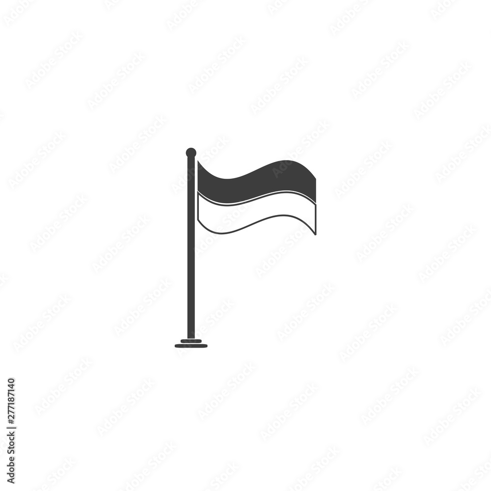 Poster Flag icon template black color editable. Flag symbol vector sign isolated on white background. Simple logo vector illustration for graphic and web design.