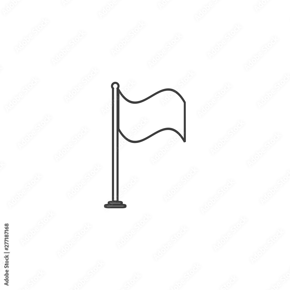 Poster Flag icon template black color editable. Flag symbol vector sign isolated on white background. Simple logo vector illustration for graphic and web design.
