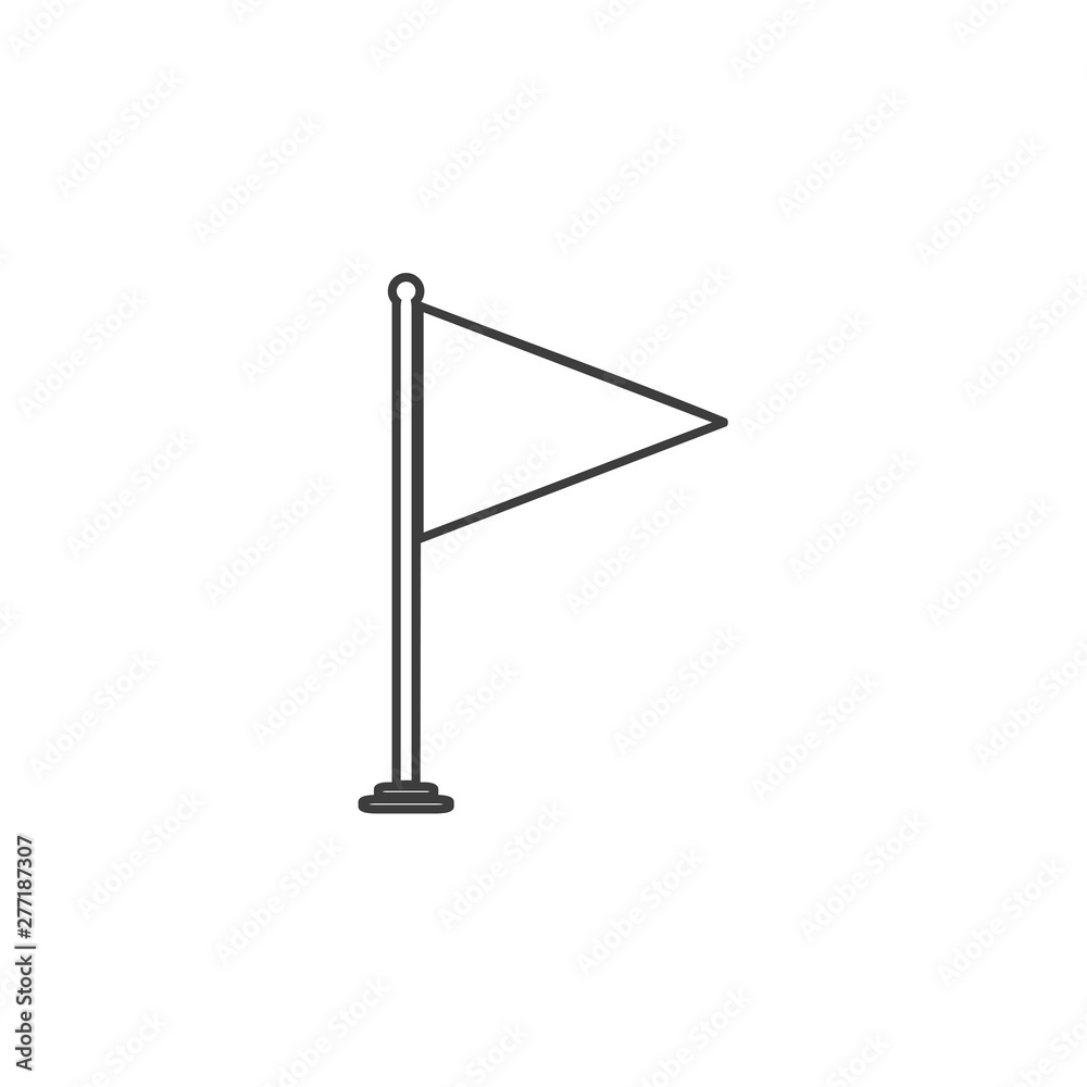 Leinwandbilder Flag icon template black color editable. Flag symbol vector sign isolated on white background. Simple logo vector illustration for graphic and web design.