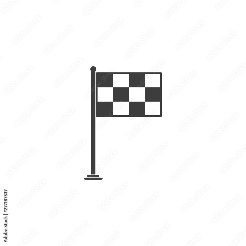 Aufkleber flag icon template black color editable. flag symbol vector sign isolated on white background. simpl