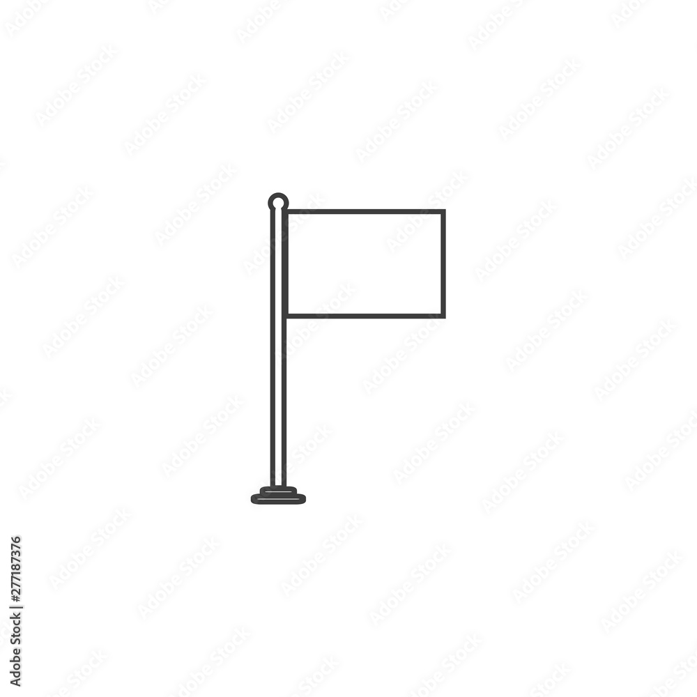 Aufkleber flag icon template black color editable. flag symbol vector sign isolated on white background. simpl