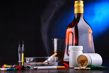 Addictive substances, including alcohol, cigarettes and drugs