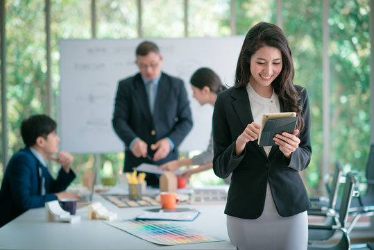 The Success. Group Business Corporate People Meeting and Happiness Clapping Congratulation- Organization, Recruitment, Corporate Meeting, Conferences, Event ,Training . Business Team Worker Asian. 