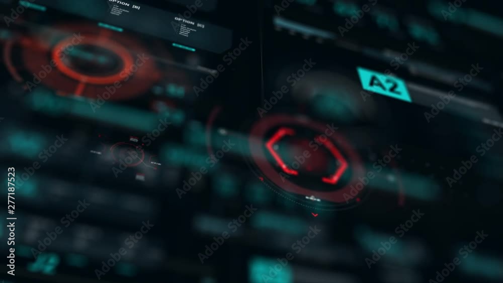 Poster target pointer and futuristic user interface hud gui digital text number element for cyber technolog