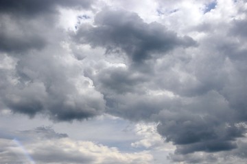 running in the sun clouds in the blue sky immediately after the rain, volume figure and all shades...