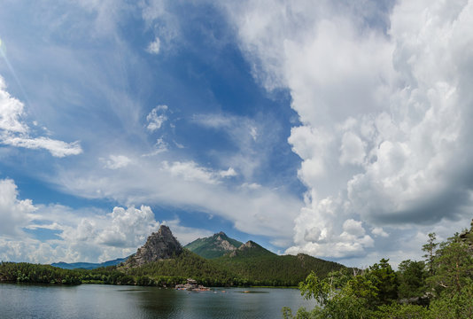 Mountain Lake Borovoe kokshetau zhumbaktas okzhetpes Kazakhstan Burabay National Nature Park, Kazakhstan