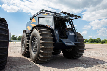 Fototapeta premium powerful off-road transporter, all-terrain vehicle for special missions