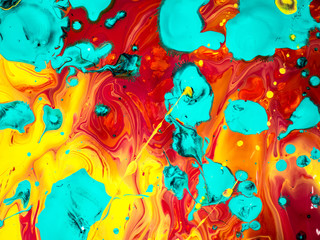 Acrylic Paint Dirty Colorful Texture Backdrop 