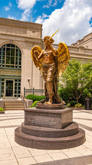 Golden Angel statue at Schermerhorn Symphony Center in Nashville - street photography