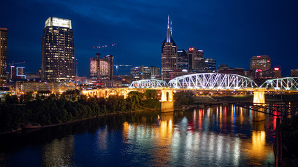 Nashville by night - amazing view over the skyline - street photography