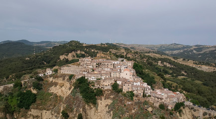 Fototapeta na wymiar Panoramic view of Tursi in Basilicata region, Italy