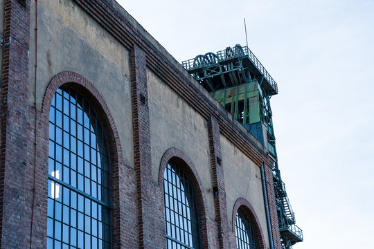 Entire Coal Mine Tower Fürst Leopold In Ruhr Area, Dorsten, Germany