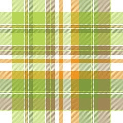Green plaid fabric texture seamless pattern