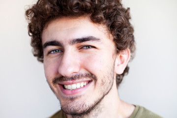 Fototapeta premium Portrait Of Young Handsome Man Smiling