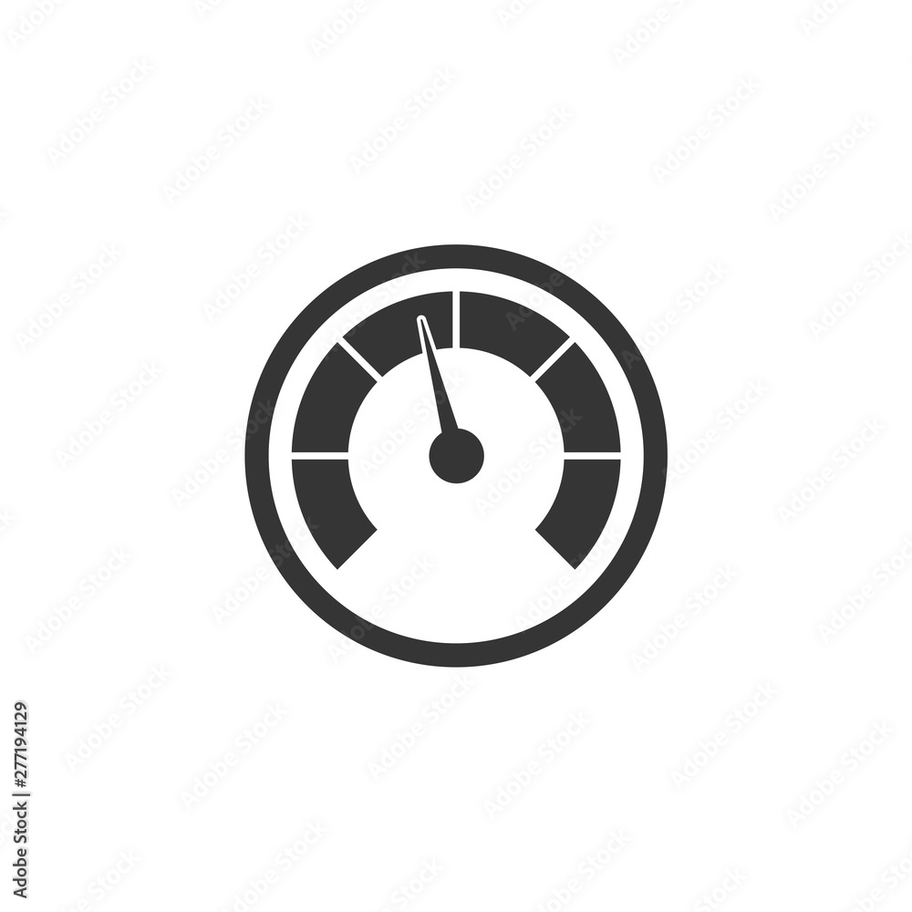 Fototapete speedometer icon template black color editable. speedometer symbol vector sign isolated on white bac