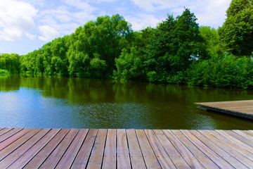 landscape shot of a river in amsterdam west