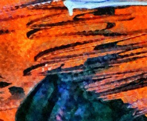 Weathered abstract grunge texture. Background with paint strokes and splashes. Pattern with dirty and blots elements. Retro oil style. Simple closeup template for graphic design