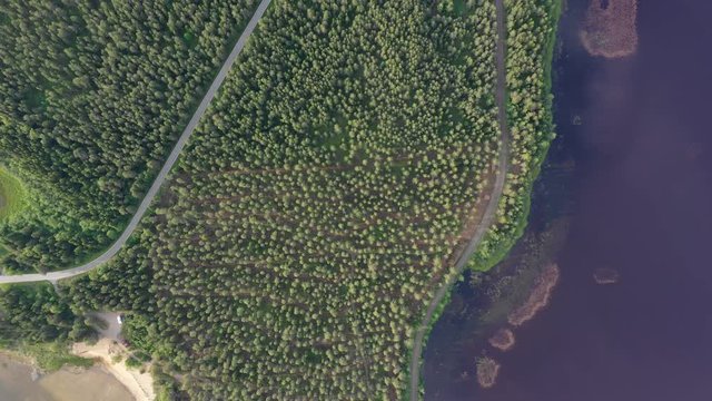 Finnland - Landschaften in Finnland aus der Luft mit Drohne 