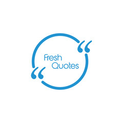 quotes frame symbol logo vector