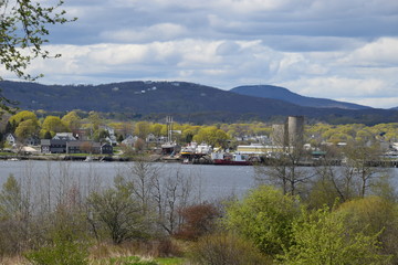 Fototapeta na wymiar Rockport Harbor Maine, Beautiful Day