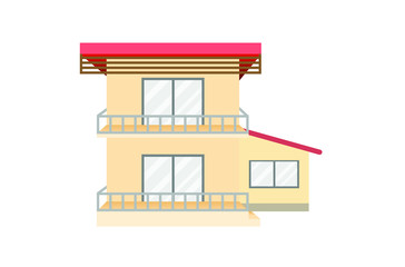 Modern Home design liking simply isolate on white background, vector illustration