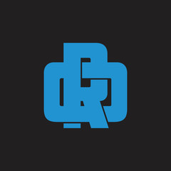 abstract letter qr linked logo vector