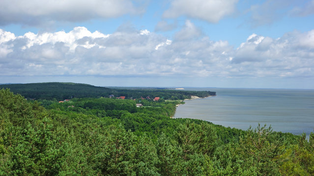 The view of the russian village Morskoe from the dune Efa. 