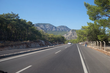  road from Kemer to Antalya