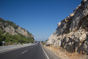  road from Kemer to Antalya