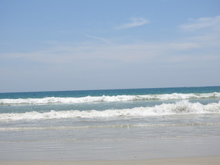 The waves of the Atlantic Ocean washing ashore on Cocoa Beach in Florida!