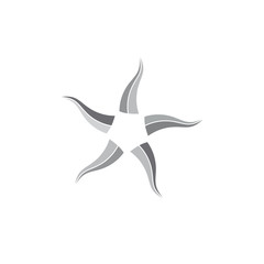star curves motion logo vector
