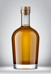 Glass bottle mockup. With cork version