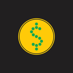 money dollar dots decoration symbol vector