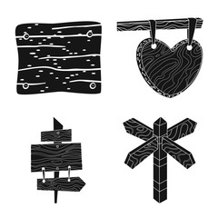 Isolated object of raw and hardwood logo. Collection of raw and wood vector icon for stock.